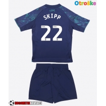 Otroške Nogometnih dresov Leicester City Oliver Skipp #22 Gostujoči 2025-26 Kratki rokavi (+ hlače)